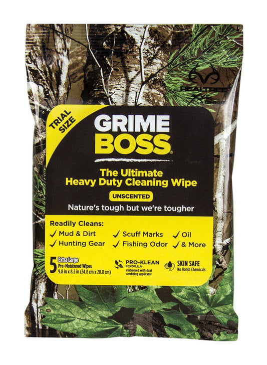 Grime Boss Fiber Blend Cleaning Wipes 9.8 in. W x 8.2 in. L 5 pk (Pack of 24)