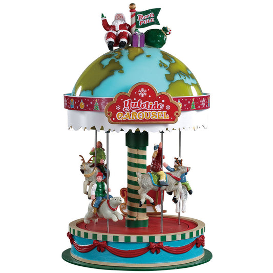 Lemax Multicolored Yuletide Carousel Christmas Village
