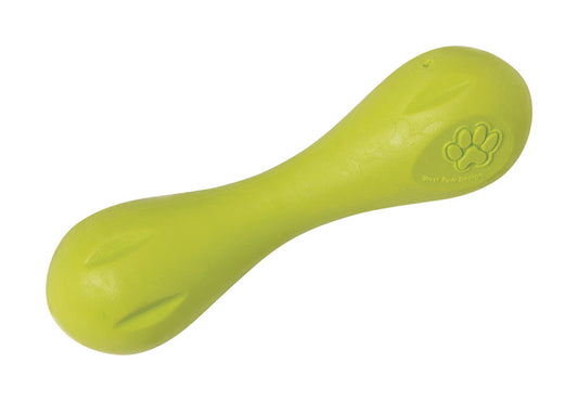 West Paw  Zogoflex  Green  Hurley Bone  Synthetic Rubber  Chew Dog Toy  Small