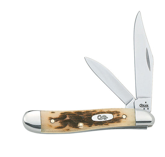 Case  Peanut  Amber  Stainless Steel  2.88 in. Pocket Knife