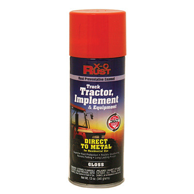 Esmalte, pintura e imprimación antioxidantes para metales, camiones, tractores, implementos y equipos, naranja Husqvarna, aerosol de 12 oz