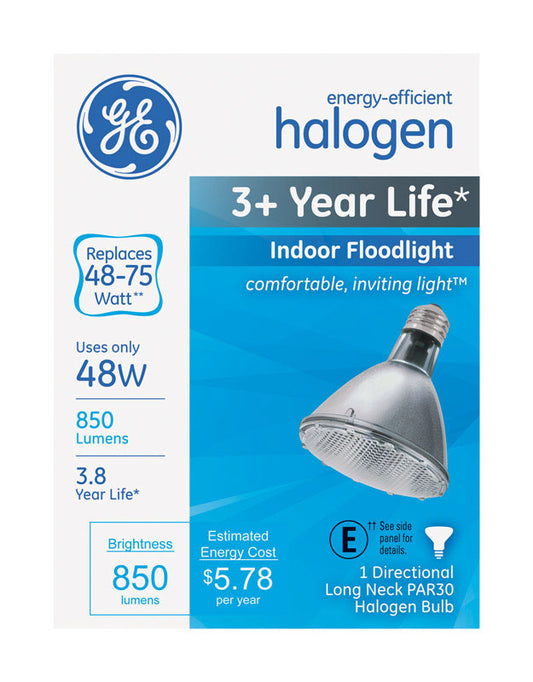 GE  48 watt PAR30  Floodlight  Halogen Bulb  850 lumens Soft White  1 pk