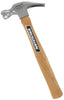 Vaughan 16 oz Smooth Face Claw Hammer 13 in. Hickory Handle