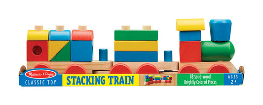 Melissa & Doug  Classic  Stacking Train Toddler Toy  Wood  Assorted  18 pc.