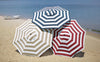 Sunline  Traditional  9 ft. Tiltable Red White Stripe  Market Umbrella