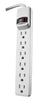 Woods 8 ft. L 6 outlets Power Strip White