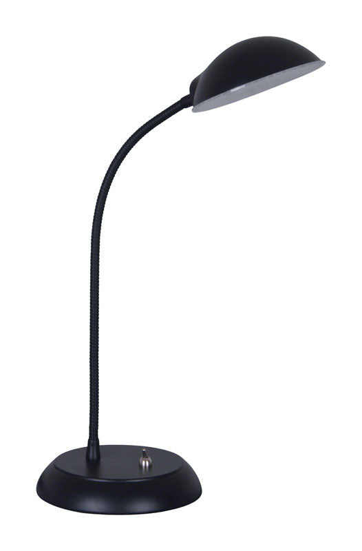 Living Accents  19.75 in. Gloss  Black  Desk Lamp
