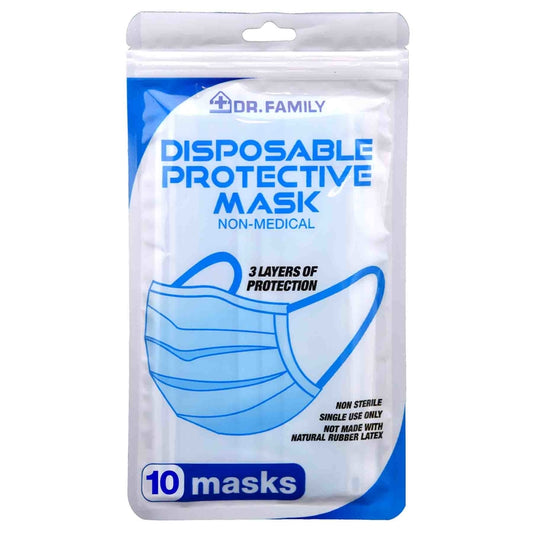 Dr. Family Disposable Face Mask Blue 10 pk