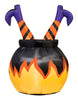 Gemmy  LED  Prelit Witch In Cauldren  Inflatable