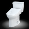 TOTO® Drake® WASHLET®+ Two-Piece Elongated 1.6 GPF Universal Height TORNADO FLUSH® Toilet with C5 Bidet Seat, Cotton White - MW7763084CSFG#01