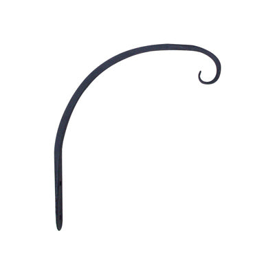 Hanging Plant Hook, Curved, Black, 8-In.