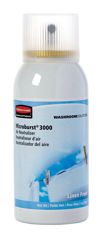 Rubbermaid Microburst 3000 Linen Scent Odor Eliminator 1.8 oz. Aerosol (Pack of 12)