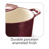 5.5 Qt Enameled Cast-Iron Series 1000 Covered Round Dutch Oven - Majolica Red