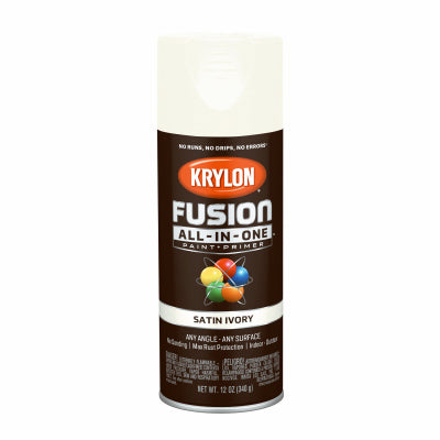 Fusion All-In-One Spray Paint + Primer, Satin Ivory, 12-oz.