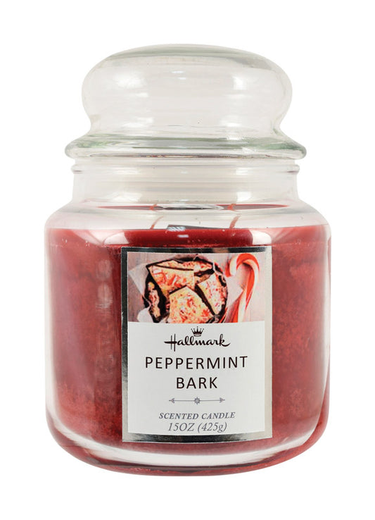 Langley Empire Peppermint Bark Scent Red Jar with Lid Candle 6 in. H x 5 in. Dia. (Pack of 4)