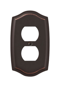 Amerelle  Sonoma  Aged Bronze  1 gang Stamped Steel  Duplex Outlet  Wall Plate  1 pk