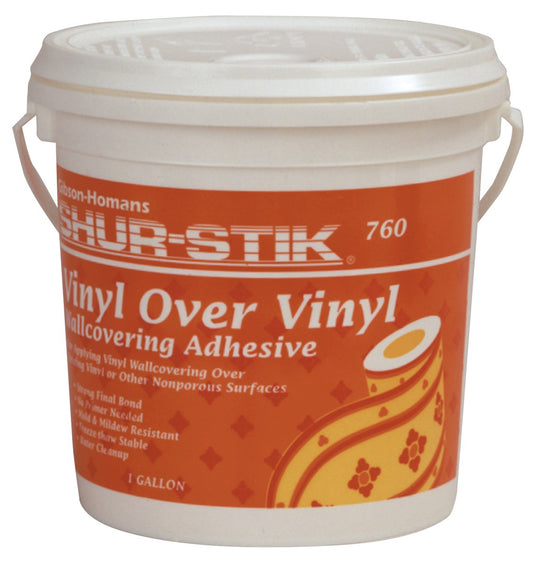 Shur Stik 876030020 1GL 1 Gallon Vinyl Over Vinyl Wallcovering Adhesive (Pack of 4)