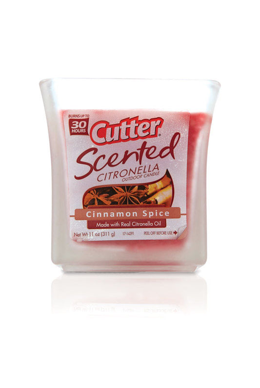 Cutter 96150 11 Oz Cinnamon Spice Scented Citronella Candle (Case of 6)