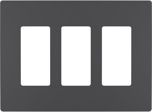 WALLPLATE 3G SCRWLESS GR