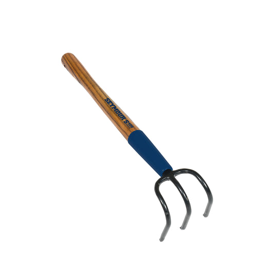 Midwest Rake LLC Tempered High Carbon 3-Tine Head Garden Cultivator with 15 in. Hardwood Handle