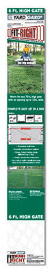 Chain Link Fit Right Gate Kit, Silver Metallic, Adjustable, 6-Ft.