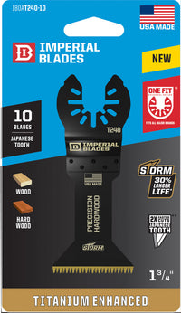 Cuchillas Imperial Blades One Fit de 4-3/16 pulg. de largo x 1-3/8 pulg. de diámetro, corte de precisión de acero con alto contenido de carbono, dentado japonés