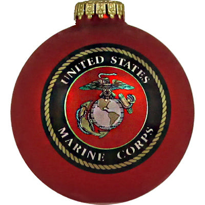 U.S. Marines Glass Ornament, 3.25-In.