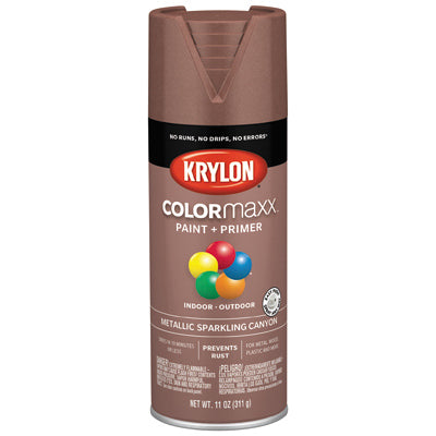 COLORmaxx Spray Paint, Sparkling Canyon, Metallic, 12-oz.