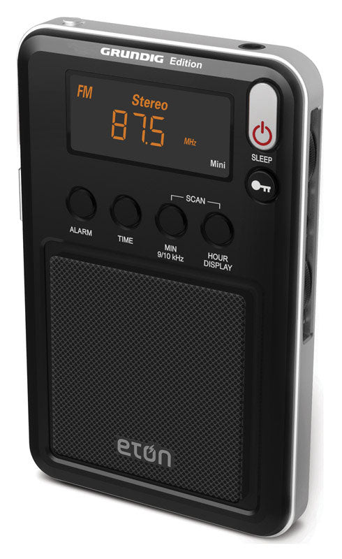 Eton  Black  Shortwave Radio  Digital  Battery Operated