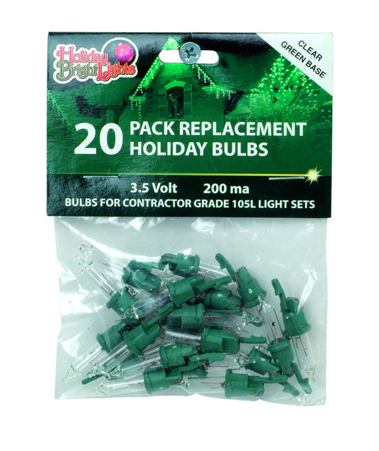 Holiday Bright Lights Contractor Incandescent Christmas Light Bulbs Clear 20 lights (Pack of 25)