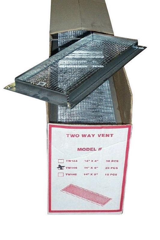 Construction Metals 6 in. H x 14 in. W Metallic Steel Foundation Vent (Pack of 24)