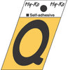 Hy-Ko 1-1/2 in. Black Aluminum Letter Q Self-Adhesive 1 pc. (Pack of 10)