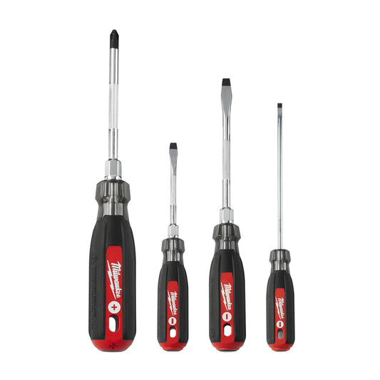 Milwaukee  4 pc. Phillips/Slotted  Screwdriver and Bit Set  14 in.