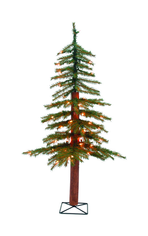Holiday Bright Lights  3 ft. Clear  Prelit Alpine  Artificial Tree  50 lights
