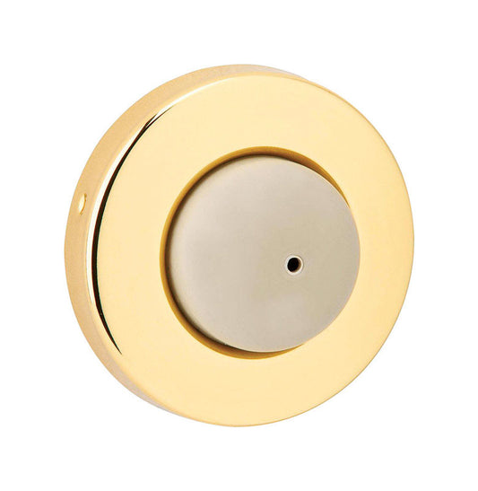 Ives by Schlage 2-1/2 in. W X 3/8 in. L Brass Bright Brass Wall Door Stop Mounts to wall