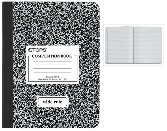 Tops Wide Ruled Classic Composition Notebook 10-1/2 x 8 in.