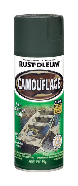 Rust-Oleum Camouflage 2X Ultra Cover 12 Oz. Flat Spray Paint, Army