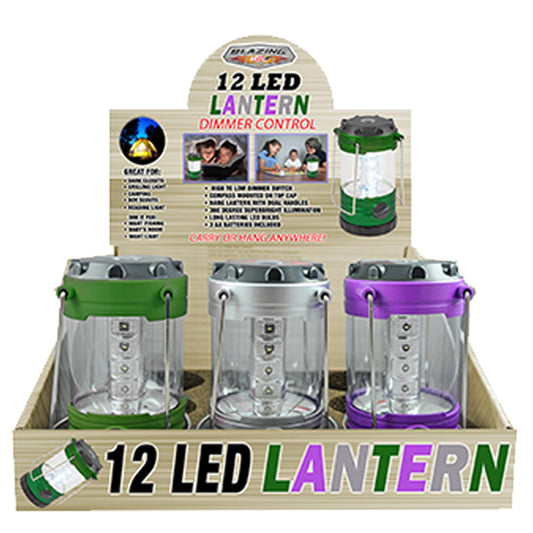 Blazing Ledz 702143 12 Led Lantern Assorted Colors (Pack of 9)