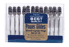 Excell Silver Metal Power Glides Non-Adhesive Shower Curtain Rings