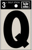 Hy-Ko 3 in. Black Vinyl Letter Q Self-Adhesive 1 pc. (Pack of 10)
