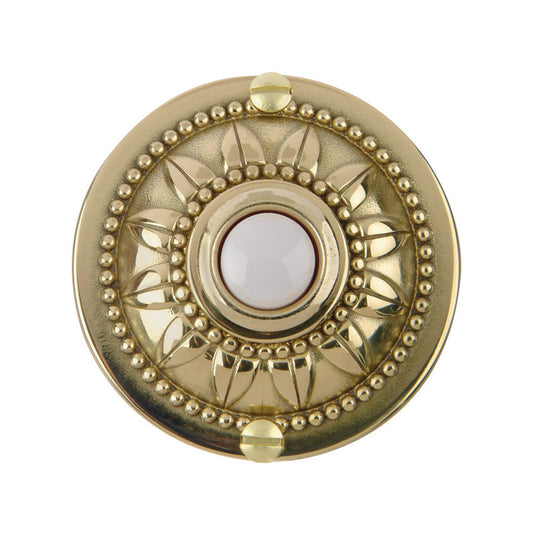 Carlon Polished Brass Brass Wired Pushbutton Doorbell