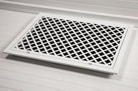 Steelcrest Designer 20 X 14 Hinged White Return-Air Filter Grille, With Washable/Removable Black Filter