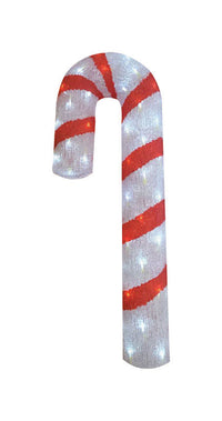 Celebrations  Candy Cane  LED Christmas Decoration  Red/White  Acrylic  1 pk
