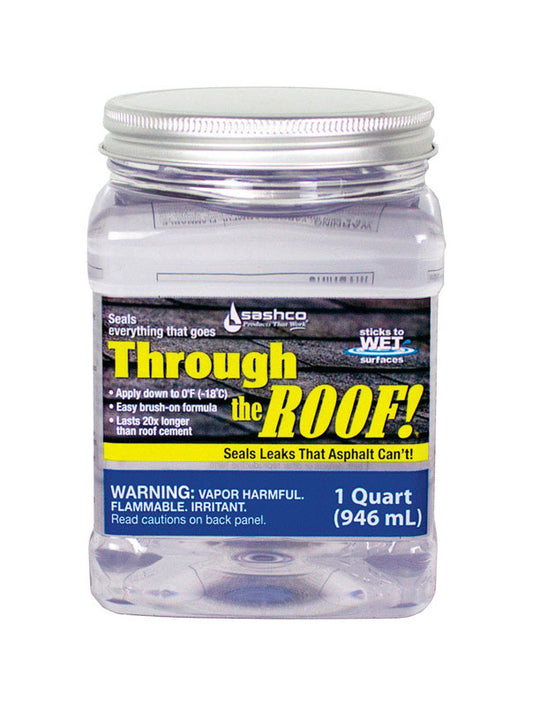 Sashco Through The Roof Clear Elastomeric Roof Sealant 1 qt (Pack of 6)