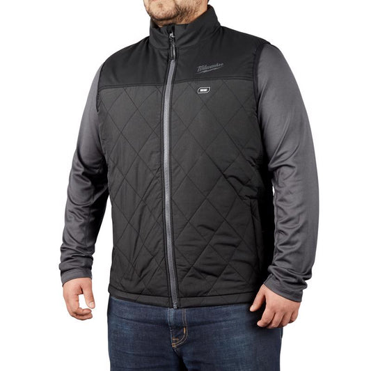 Milwaukee M12 AXIS XL Sleeveless Men's Full-Zip Heated Vest Kit Black