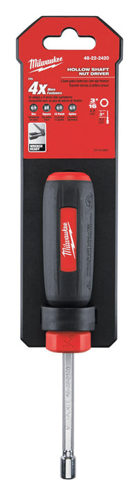 Milwaukee  3/16 in. SAE  Hollow Shaft  Nut Driver  7 in. L 1 pc.