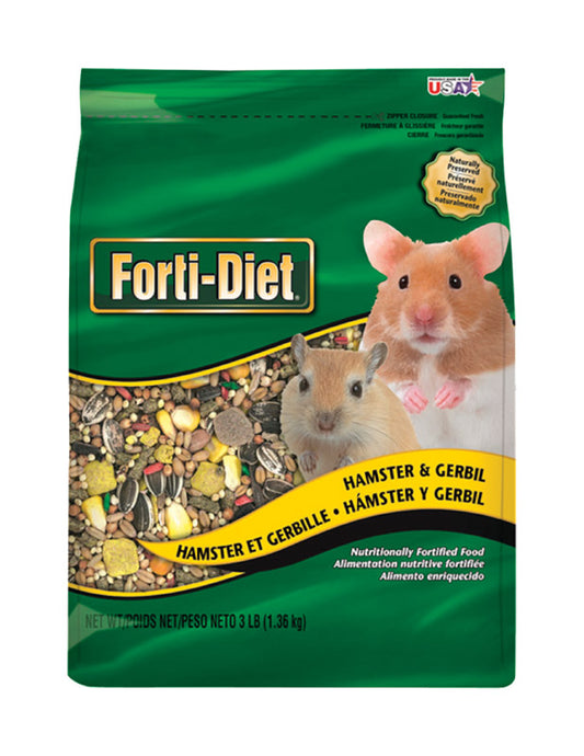 Kaytee Forti-Diet Natural Pellets Gerbil/Hamster Food 3 lb