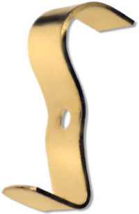 Wide Molding Hook, Brass-Plated, 2-Pc.