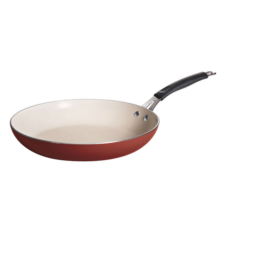 12 in Simple Cooking Ceramic Fry Pan - Spice Red