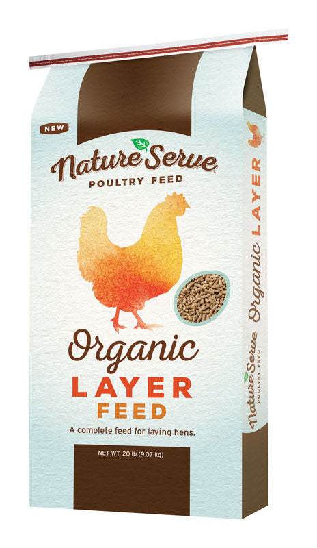 NatureServe  Organic  Layer Feed  Pellets  For Poultry 20 lb.
